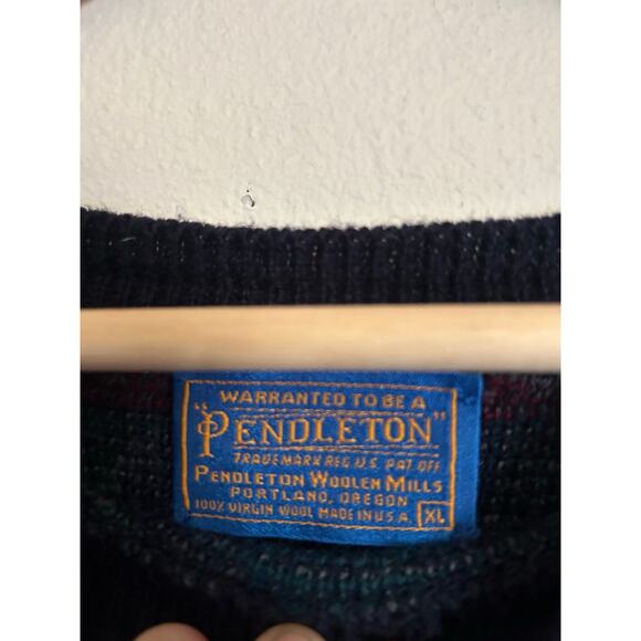 Vintage Pendleton 80s Wool Deer/Winter Theme Sweater Mens XL - Picture 8 of 8